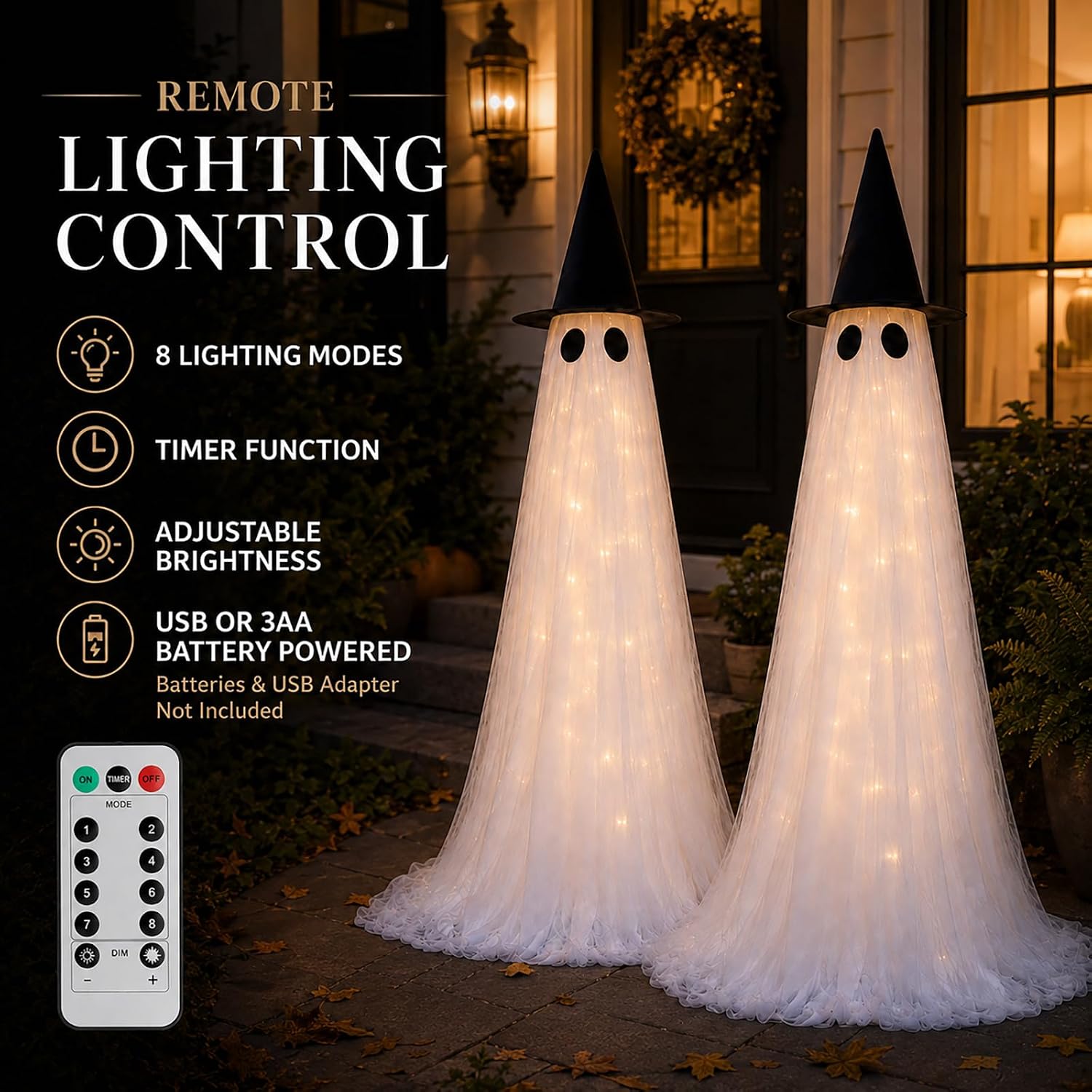 Spooki Light-Up Ghost Duo